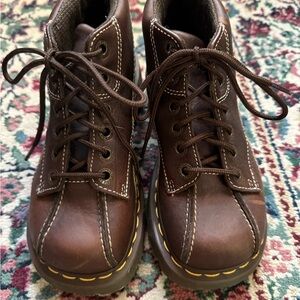 Brand New Dr. Martens Daisy Brown Leather Boots Size 6 Women’s